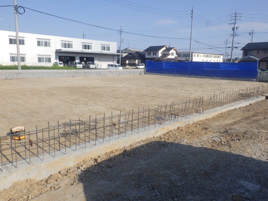 岐阜県岐阜市の株式会社イズミ通信様の倉庫建設着工前の画像