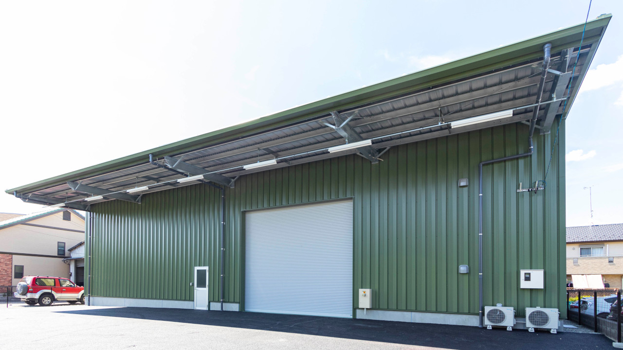 岐阜県羽島郡　㈱石田商会様倉庫新築工事　完成写真